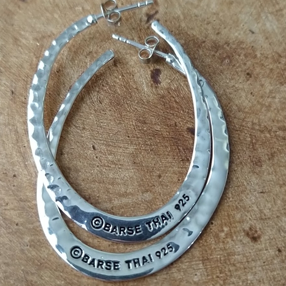 Studio Barse 925 Thai Sterling Silver Hoop Earring - Picture 3 of 5